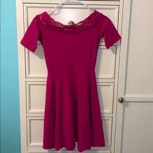 Decree lace top pink dress